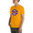 Man wearing Jersey Village High School Falcons Gold Premium Unisex T-shirt 011
