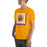 Man wearing Jersey Village High School Falcons Gold Premium Unisex T-shirt 235