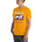 Man wearing Jersey Village High School Falcons Gold Premium Unisex T-shirt 240