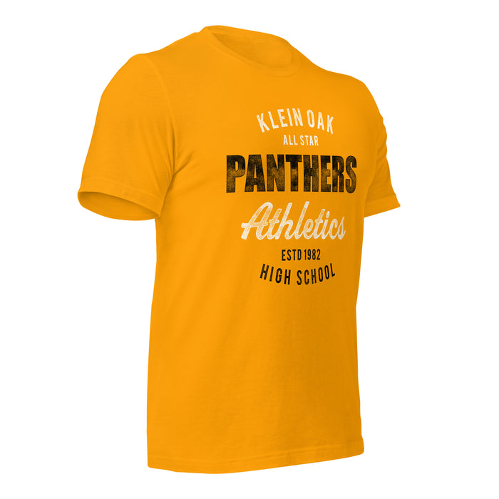 Klein Oak High School Panthers Premium Gold Unisex T-shirt 34