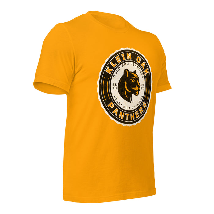 Klein Oak High School Panthers Premium Gold Unisex T-shirt 205b