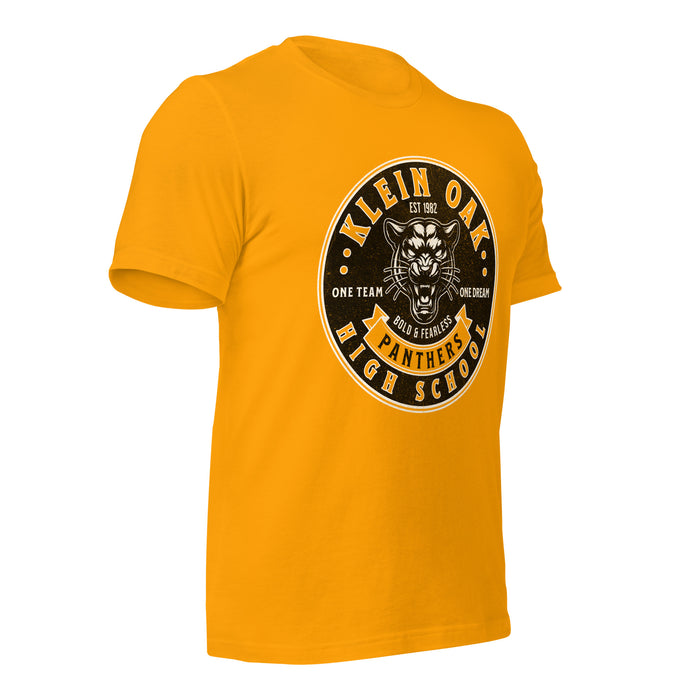 Klein Oak High School Panthers Premium Gold Unisex T-shirt 207b