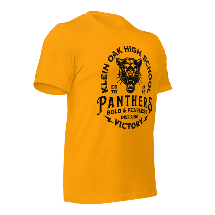 Klein Oak High School Panthers Premium Gold Unisex T-shirt 211b