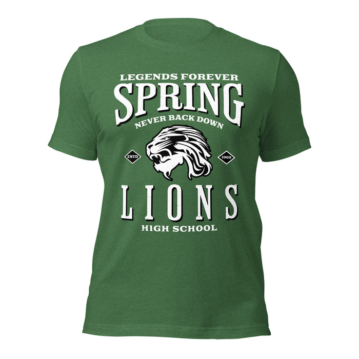 Spring High School Lions Heather Green Premium Unisex T-shirt 230