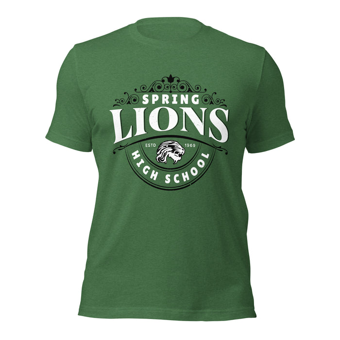 Spring High School Lions Heather Green Premium Unisex T-shirt 211