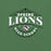 Close-up view of Spring High School Lions Heather Green Premium Unisex T-shirt 211