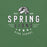 Close-up view of Spring High School Lions Heather Green Premium Unisex T-shirt 217