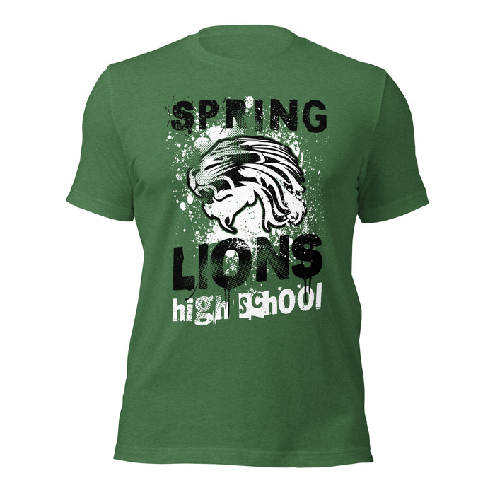 Spring High School Lions Heather Green Premium Unisex T-shirt 205
