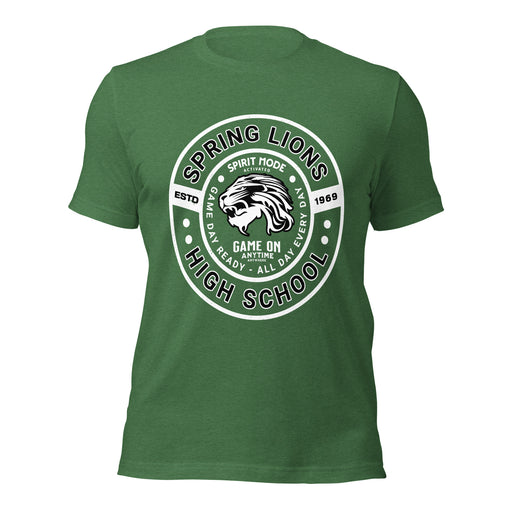 Spring High School Lions Heather Green Premium Unisex T-shirt 239