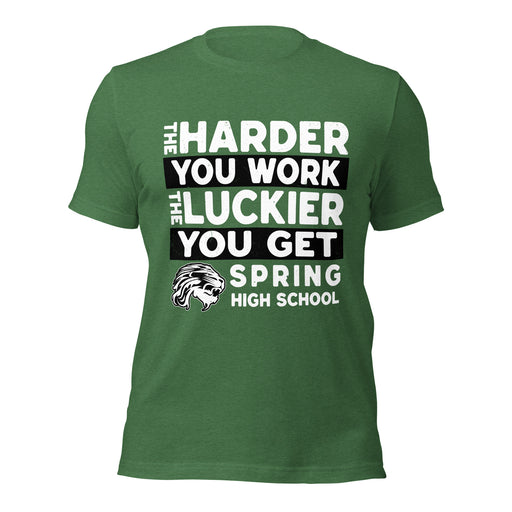 Spring High School Lions Heather Green Premium Unisex T-shirt 238