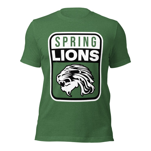 Spring High School Lions Heather Green Premium Unisex T-shirt 001
