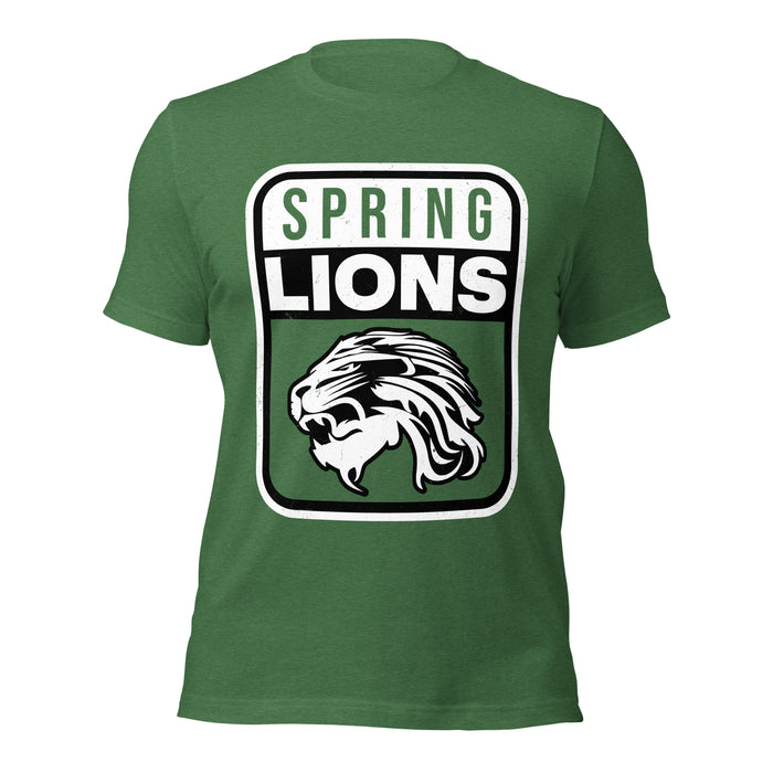 Spring High School Lions Heather Green Premium Unisex T-shirt 001
