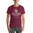 Man wearing a Cinco Ranch High School Cougars Premium Maroon Unisex T-shirt 219