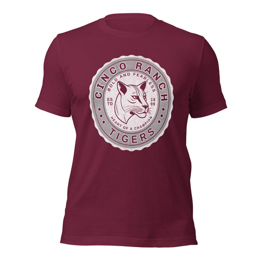 Cinco Ranch High School Cougars Premium Athletic Heather Unisex T-shirt 212