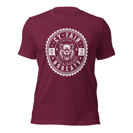 Cy-Fair High School Bobcats Maroon Premium T-shirt 203