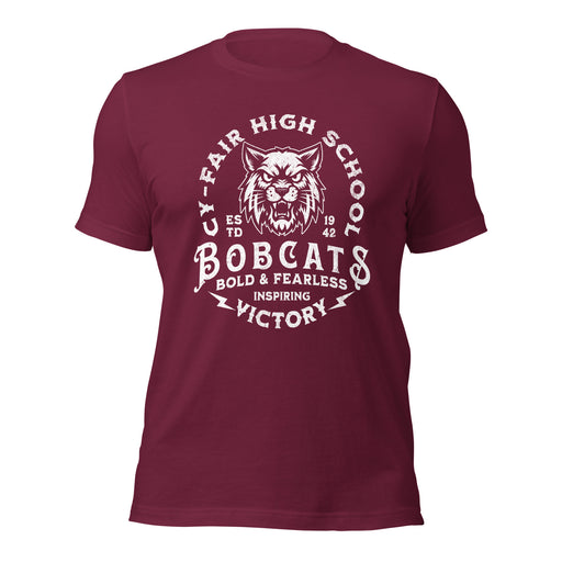 Cy-Fair High School Bobcats Maroon Premium T-shirt 206