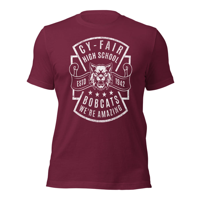 Cy-Fair High School Bobcats Maroon Premium T-shirt 207