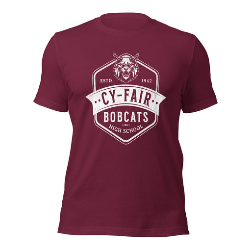 Cy-Fair High School Bobcats Maroon Premium T-shirt 209