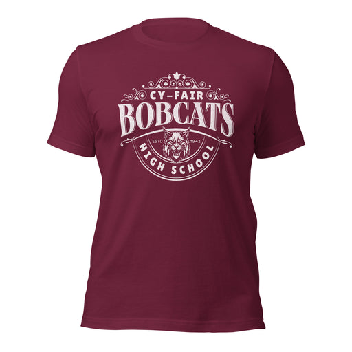 Cy-Fair High School Bobcats Maroon Premium T-shirt 211