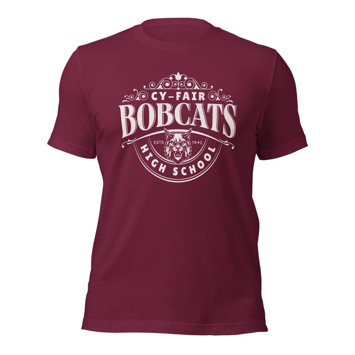 Cy-Fair High School Bobcats Maroon Premium T-shirt 211