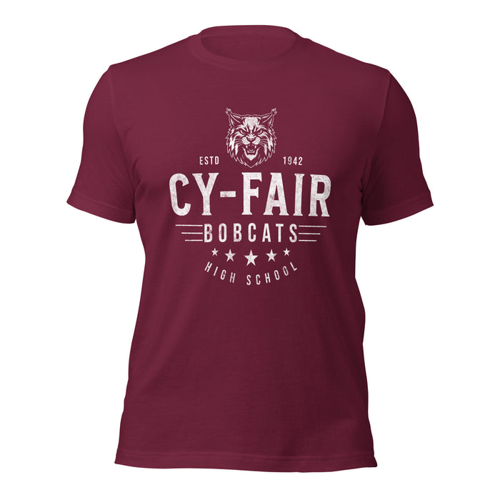 Cy-Fair High School Bobcats Maroon Premium T-shirt 217