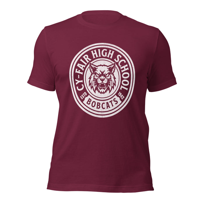 Cy-Fair High School Bobcats Maroon Premium T-shirt 220