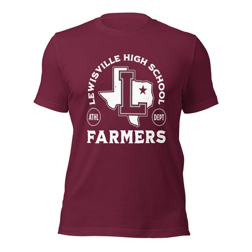 Lewisville High School Farmers Maroon Premium Unisex T-shirt 208