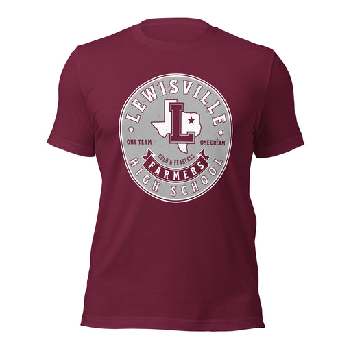 Lewisville High School Farmers Maroon Premium Unisex T-shirt 215