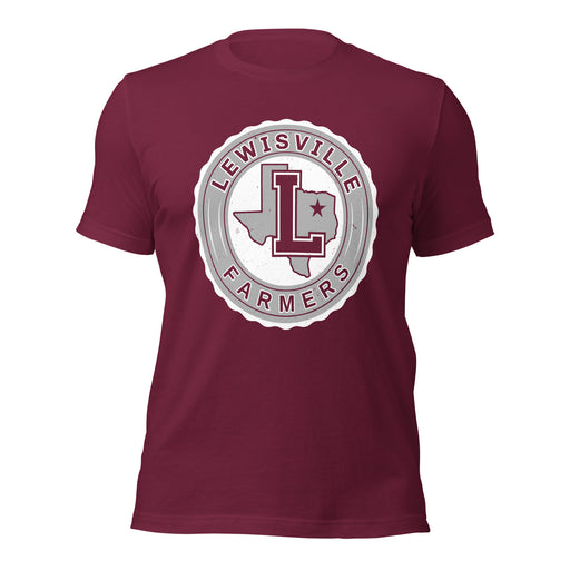 Lewisville High School Farmers Maroon Premium Unisex T-shirt 216