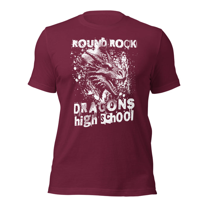 Round Rock High School Dragons Maroon Premium Unisex T-shirt 205