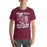 Man wearing Round Rock High School Dragons Maroon Premium Unisex T-shirt 205