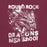 Close-up view of Round Rock High School Dragons Maroon Premium Unisex T-shirt 205