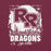 Close-up view of Round Rock High School Dragons Maroon Premium Unisex T-shirt 202