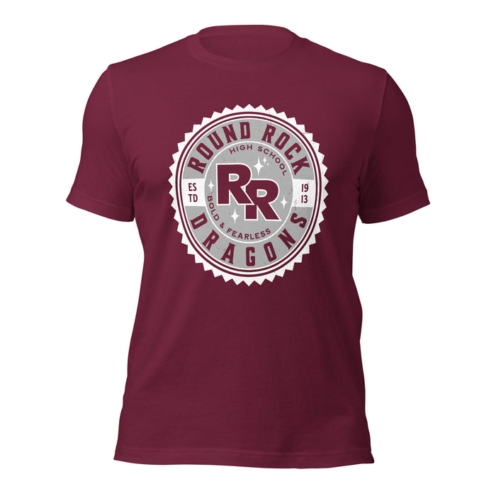 Round Rock High School Dragons Maroon Premium Unisex T-shirt 203