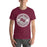 Man wearing Round Rock High School Dragons Maroon Premium Unisex T-shirt 203