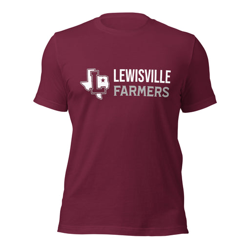 Lewisville High School Farmers Maroon Premium Unisex T-shirt 200