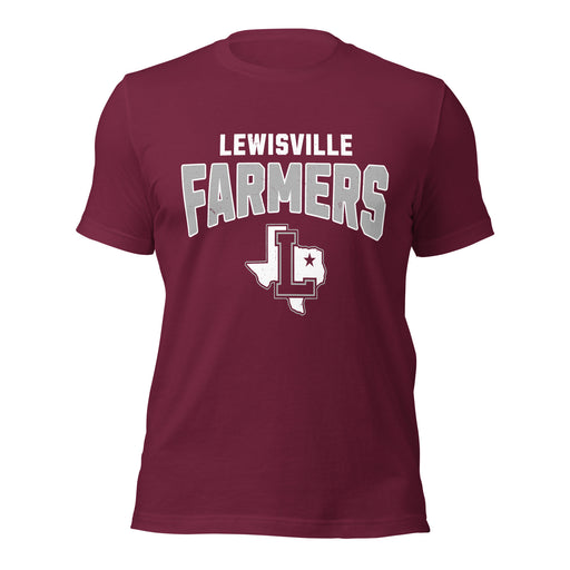 Lewisville High School Farmers Maroon Premium Unisex T-shirt 234