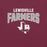 Close-up view of Lewisville High School Farmers Maroon Premium Unisex T-shirt 234