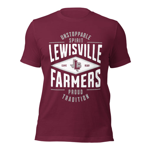 Lewisville High School Farmers Maroon Premium Unisex T-shirt 210