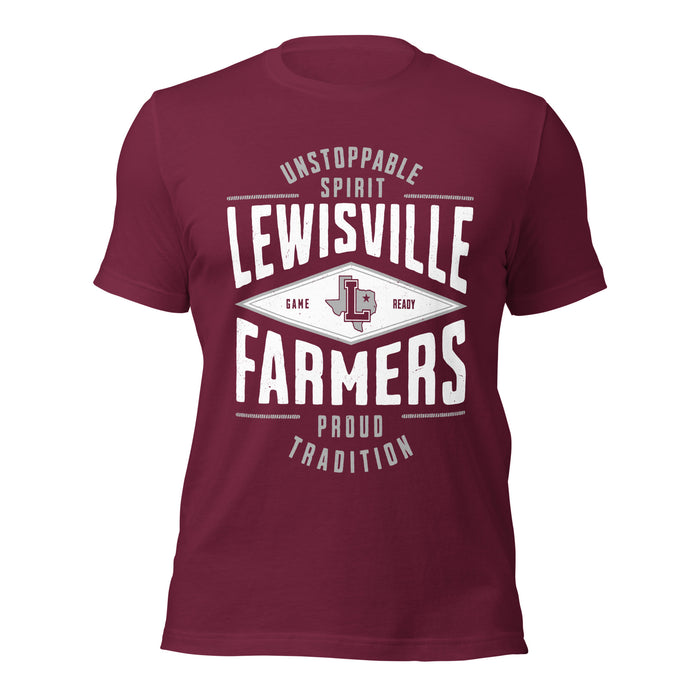 Lewisville High School Farmers Maroon Premium Unisex T-shirt 210