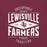 Close-up view of Lewisville High School Farmers Maroon Premium Unisex T-shirt 210