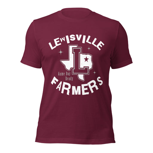 Lewisville High School Farmers Maroon Premium Unisex T-shirt 228
