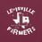 Close-up view of Lewisville High School Farmers Maroon Premium Unisex T-shirt 228