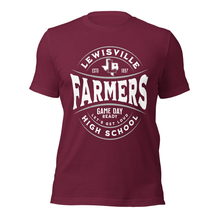 Lewisville High School Farmers Maroon Premium Unisex T-shirt 218