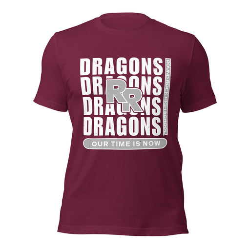Round Rock High School Dragons Maroon Premium Unisex T-shirt 235