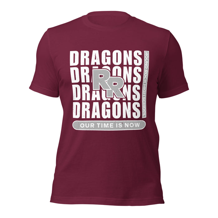 Round Rock High School Dragons Maroon Premium Unisex T-shirt 235