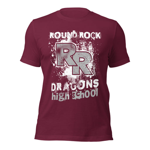 Round Rock High School Dragons Maroon Premium Unisex T-shirt 205