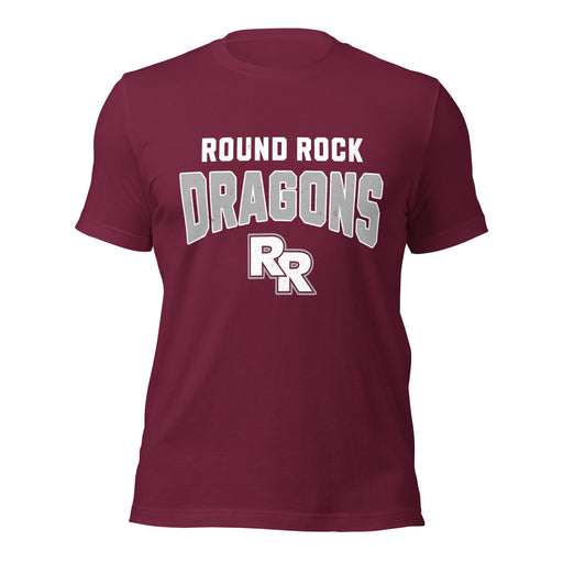 Round Rock High School Dragons Maroon Premium Unisex T-shirt 234