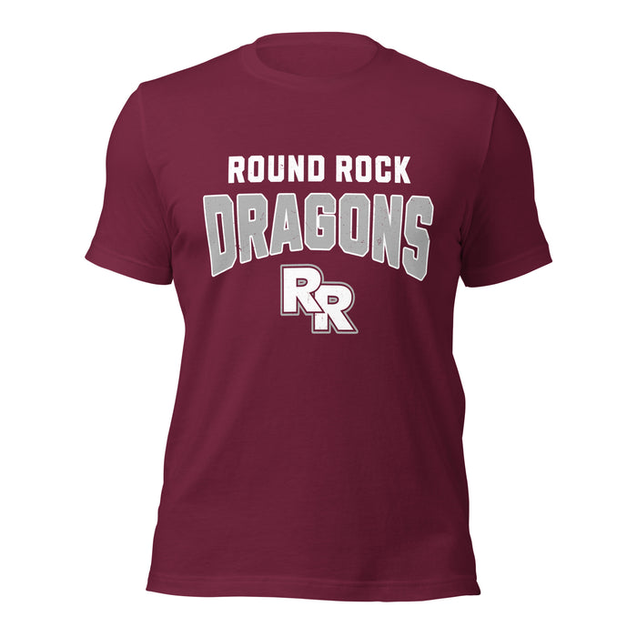 Round Rock High School Dragons Maroon Premium Unisex T-shirt 234