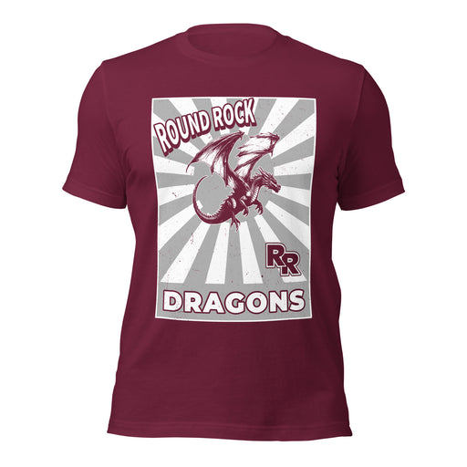 Round Rock High School Dragons Maroon Premium Unisex T-shirt 226